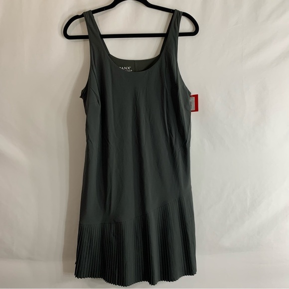 NWT Spanx Yes Pleats! Dress Pine Stone Green, size XL - Picture 2 of 11